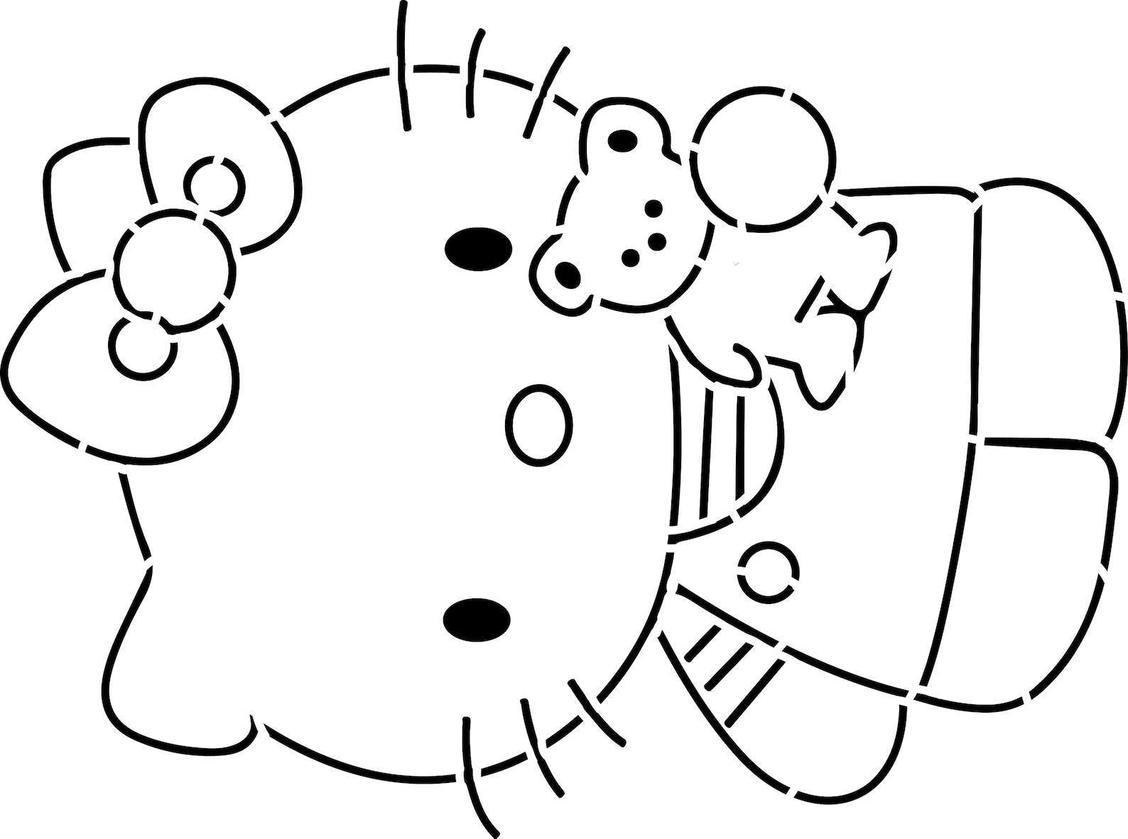 Hello Kitty 72 Stencil for Airbrushing T Shirts Etsy