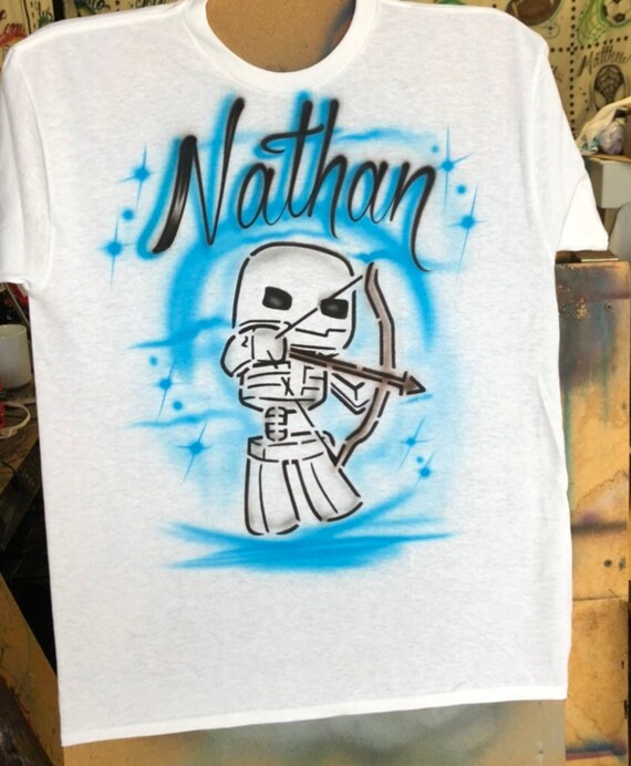 Light Blue Minecraft Airbrush Custom 