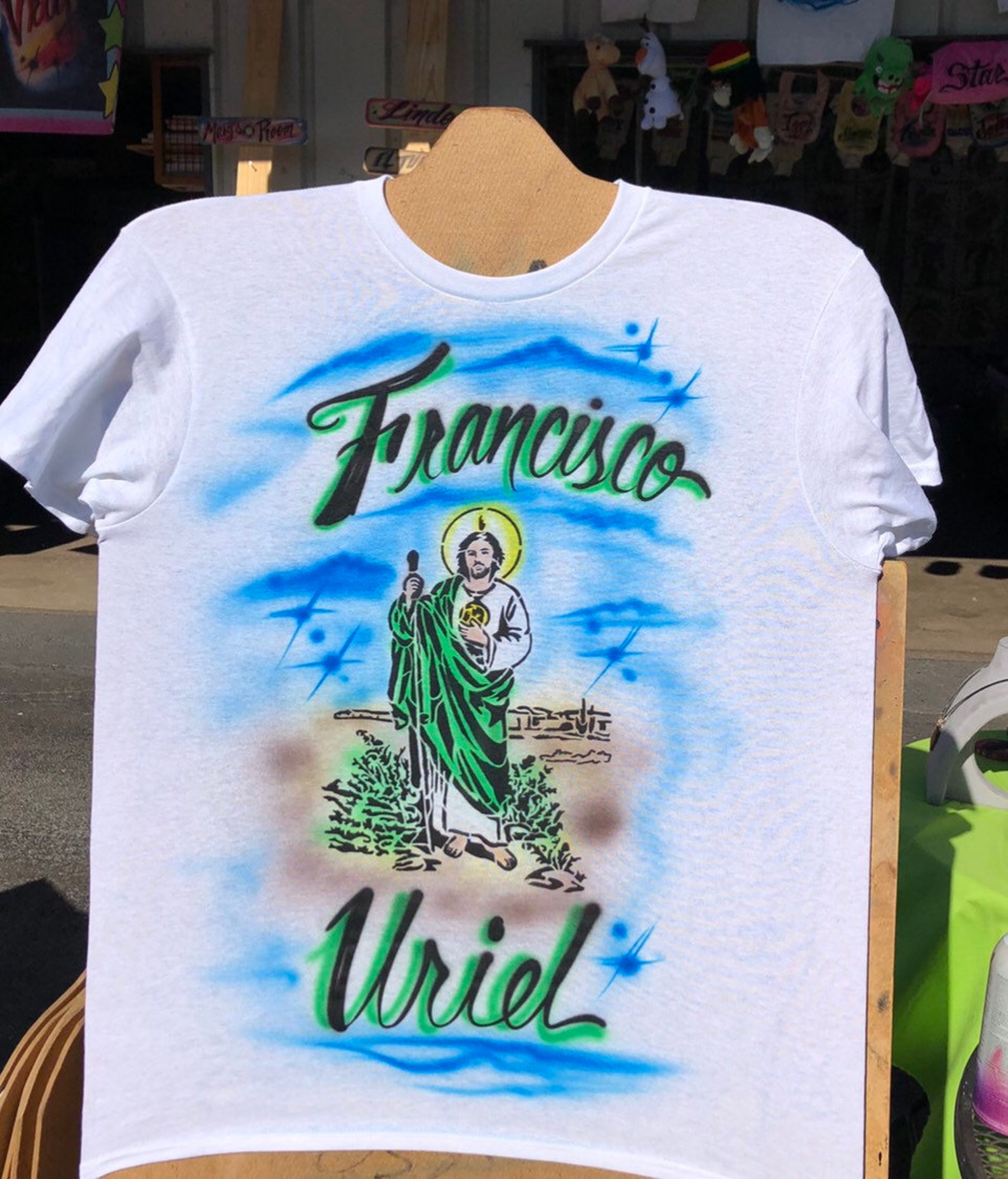 San Judas Tadeo Stencil for Airbrushing T Shirts Etsy