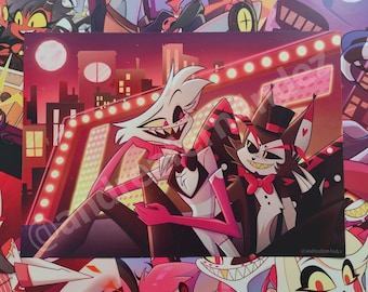 Huskerdust Hazbin Hotel B5 Print Angel Dust Husk impresion lámina poster prints fanart