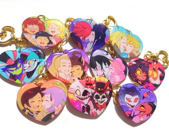 Gloss Epoxy Acrylic Keychains Bubbline Lumity Catradora Helluva Boss stolitz Fizz Fizzarolli asmodeus stolas blitz