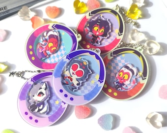 Helluva Boss Tamagotchis Acrylic Shaker Keychains