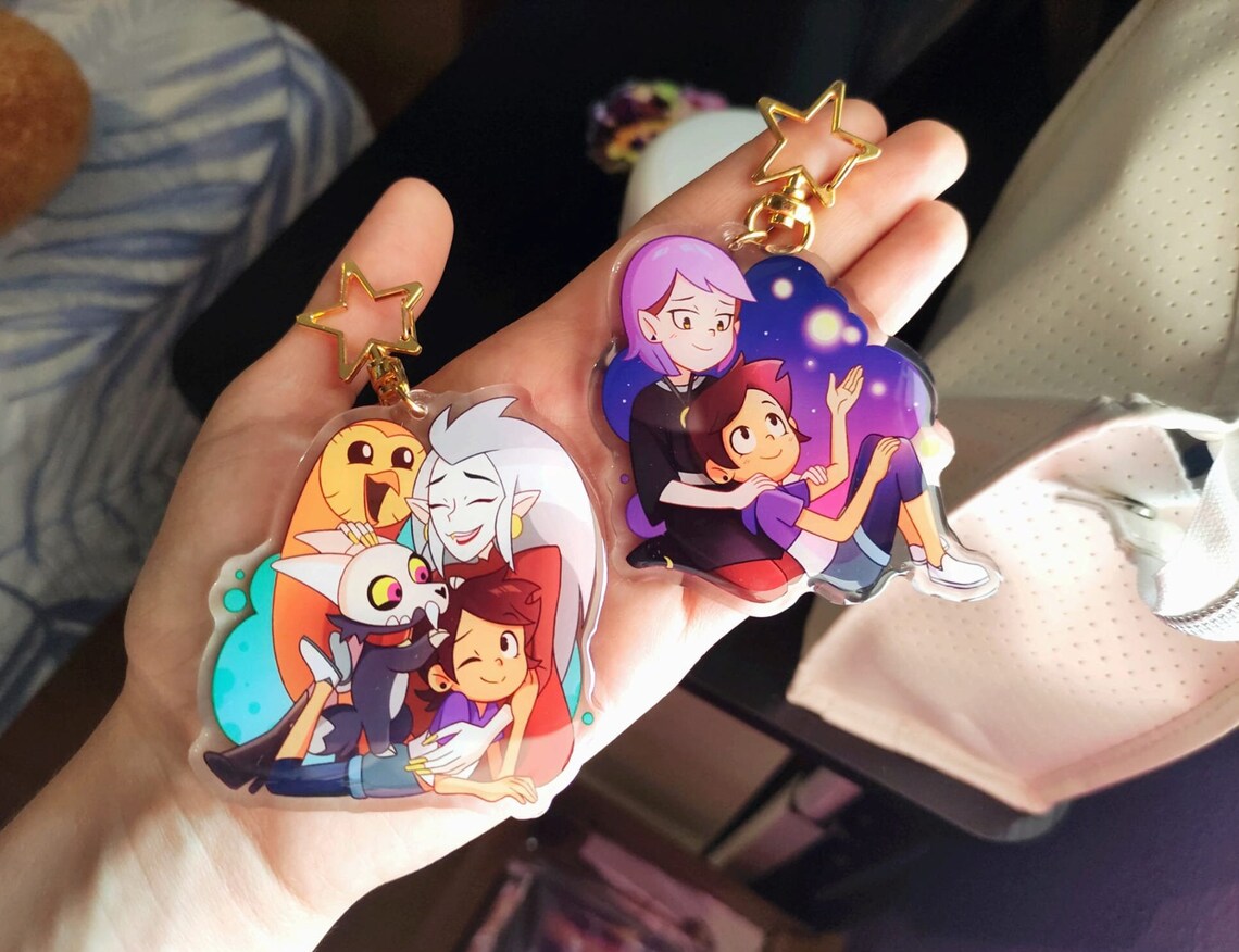 The Owl House Luz Amity Acrylic Keychain Lumity Charm Keychain TOH ...