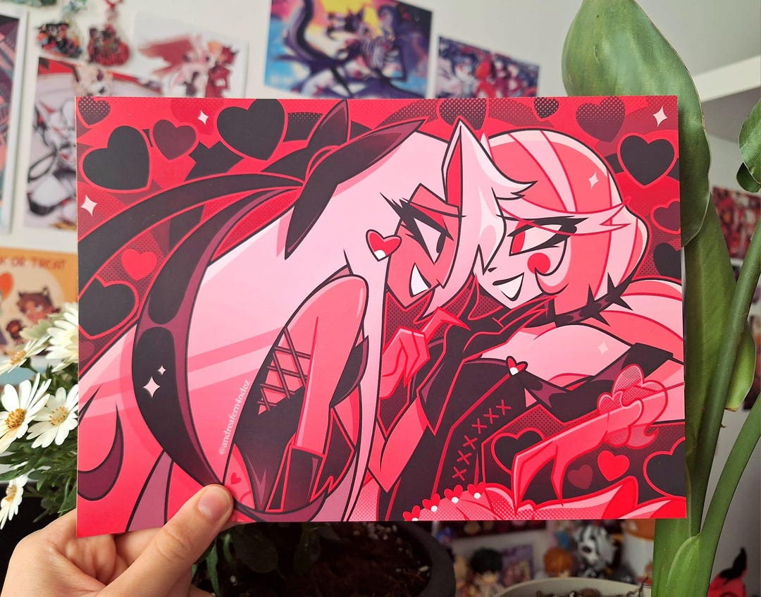 Chaggie Hazbin Hotel B5 Print 25 X 17.7 Cm Charlie Vaggie - Etsy