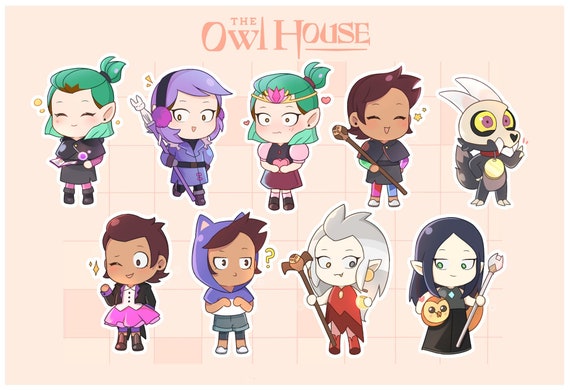 The Owl House Characters Sticker Sheet 