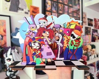 The Amazing Digital Circus Wooden Standee TADC Pomni Kinger Ragatha Gangle Zooble Jax Caine