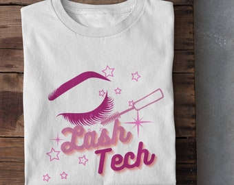 Lash Tech Retro Eyelash Tee/ lash artist tee/ Lash artist Gift/ Lash Tech Shirt/ Lash Tech GIft / Lashes/ Eyelashes shirt, Lash Artist Gift,