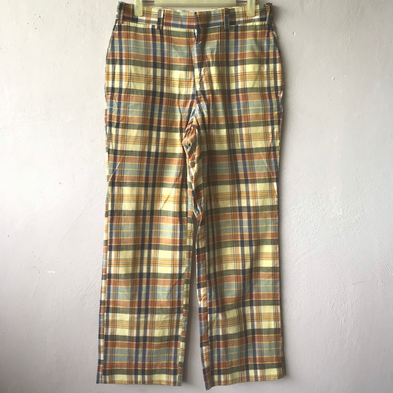 Vintage 90s J Press Checkered Tartan Trousers Pant