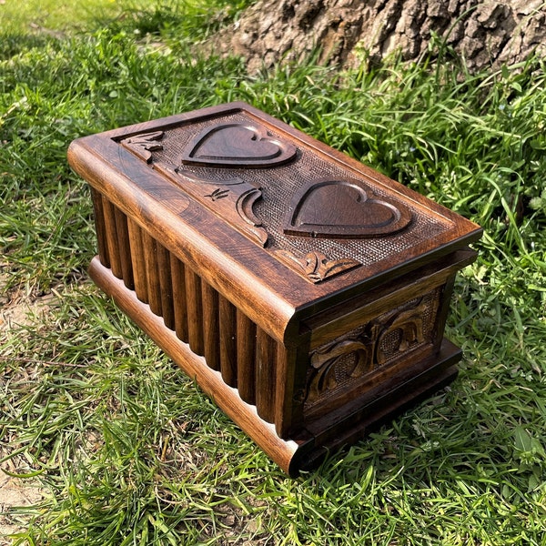 Wooden Puzzle Box Etsy