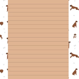 Personalised Boxer Dog To Do List Par Avion Paper Lined paper 4 pages