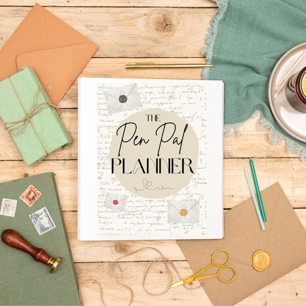 The Pen Pal Planner- Snail Mail - Pen Pal Tracker - Organiser - Letter Writing - Letter Tracker-  Par Avion Paper