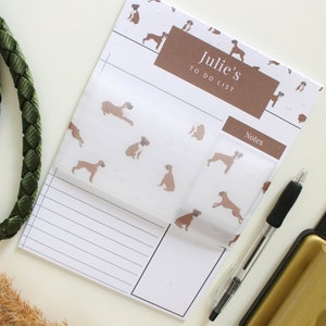 Personalised Boxer Dog To Do List Par Avion Paper Personalised List