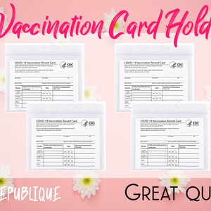 cdc vaccination cardholder the blank cdc card is not etsy