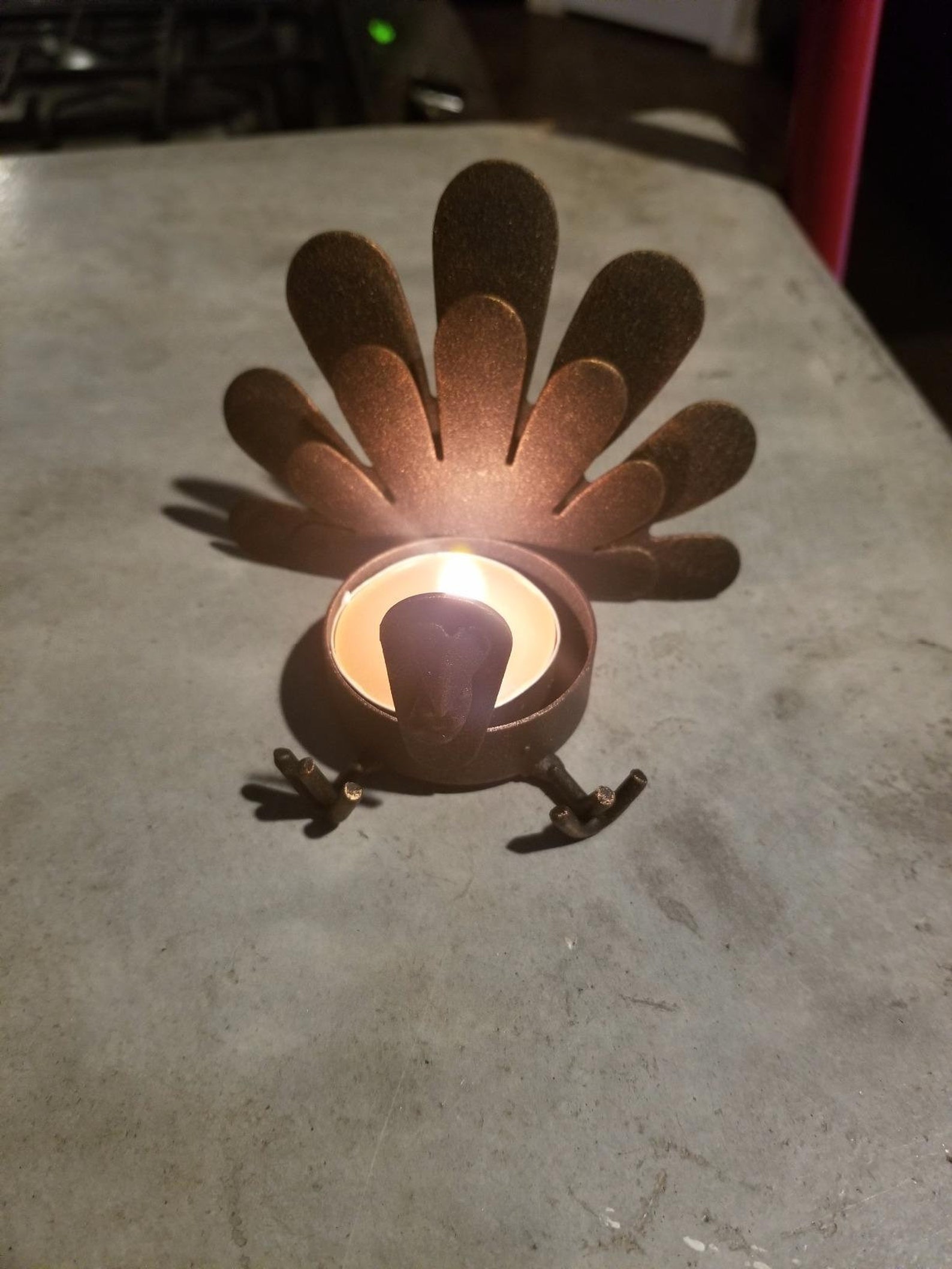 Set of 6 Pcs Rustic Metal Tealight Turkey Candle Holder Etsy