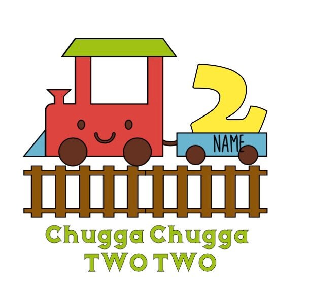 Chugga Chugga TWO TWO 2nd Birthday Shirt Etsy