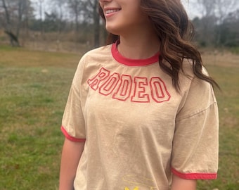 T-shirt de rodéo rouge