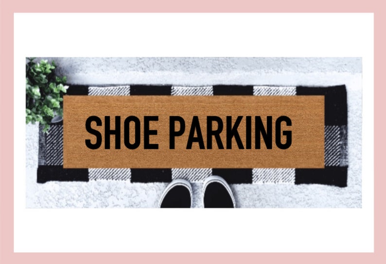Shoe parking skinny doormat