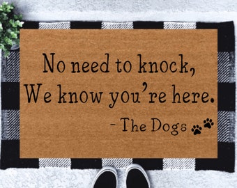 No Need To Knock | Funny Doormat | Welcome Mat | Funny | Pet Lovers  Dog Doormat |Doormat | Farmhouse