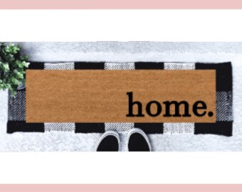 Home Doormat | Home Skinny Mat | Home Narrow Doormat | Home Mini Mat | Small Space | Home | Doormat | Housewarming | Slim Mat