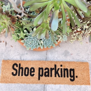 Shoe Parking Skinny Doormat | Narrow Doormat | Funny Doormat | Doorstep Mat | Porch Decor | Small Space Decor | Minimalist bild 5