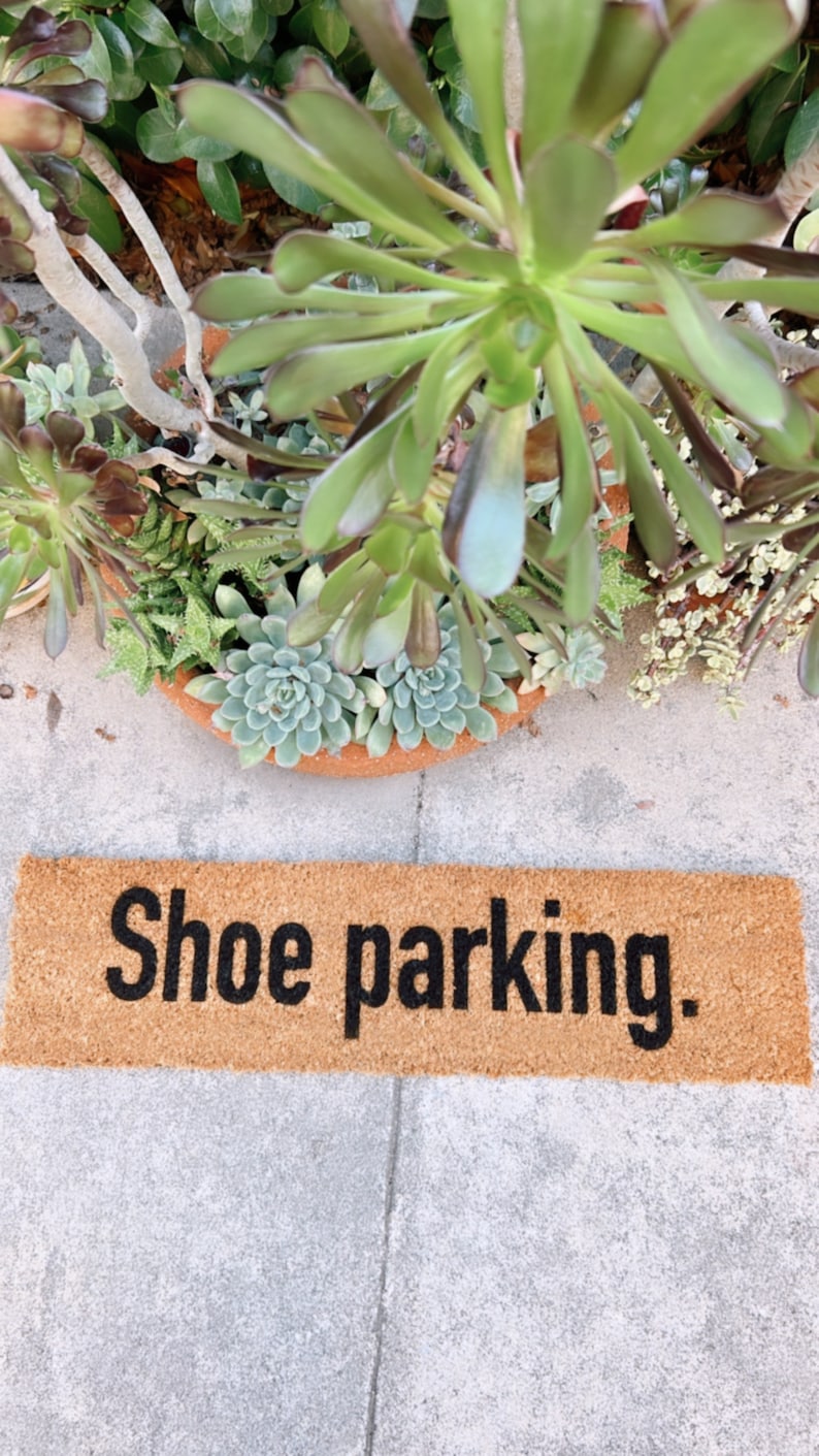Shoe Parking Skinny Doormat | Narrow Doormat | Funny Doormat | Doorstep Mat | Porch Decor | Small Space Decor | Minimalist bild 5