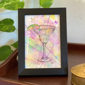Margarita painting on paper 6x4 (framed)