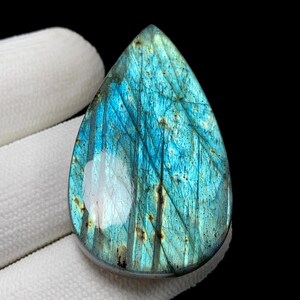 Sky Labradorite, Pear Cabochon, 44x25x7 MM, 65 CTS, Beautiful Cabochon,#C-1041