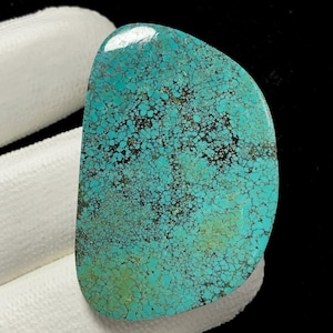 Yungai Turquoise, Freeform Cabochon, 42x28x4 MM, 37 CTS, Beautiful Cabochon,#C-1388