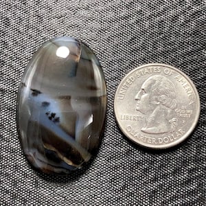 Montana Agate , Oval Cabochon, 38x25x7 MM, 53 CTS, BeautifulCabochon,#9525