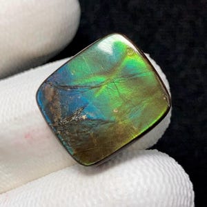 Natural Ammolite, Cushion Cabochon, 17x15x5 MM, 14 CTS, Beautiful Cabochon, #C-450