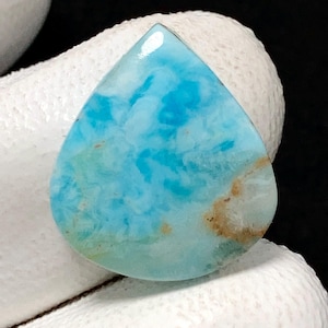 Natural Caribbean Calcite, Pear Cabochon, 19x17x4 MM, 12 CTS, Beautiful Cabochon,#C-220