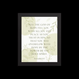 Romans 15:13 - Bible Verse Wall Art - Neutral Christian Printable - Boho Scripture Decor - 8x10 + 5x7
