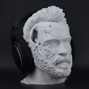 Terminator Dark Fate Headphone Stand , Paintable Bust , Different Colors