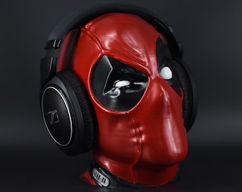Deadpool Headphone Stand , Paintable Bust , Different Colors