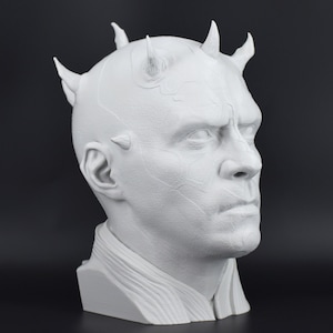 Darth Maul Headphone Stand | Headphone Holder, Gaming, Room Decor, Office, Desktop | Darth Maul Paintable Bust