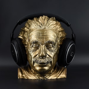Albert Einstein Headphone Stand , Headphone Holder , Office ,  Desktop , Different colors