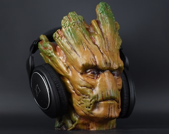 Groot Headphone Stand, Headphone Holder, Gaming, Office Room Decor