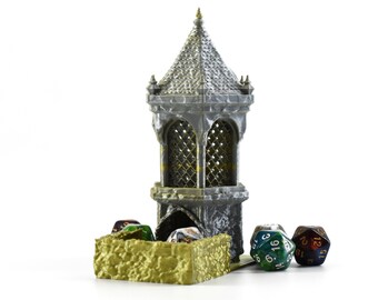 Ancient Well Dice Tower - Handcrafted, 3D Printed in Over 30 Colors - Perfect for DnD, Pathfinder, and More!