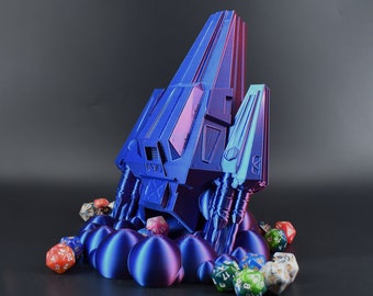 Starfinder Dice Tower - Imprimé en 3D - Plus de 30 couleurs, option peinte à la main - Parfait pour D&D, Pathfinder, Mordheim, Frostgrave, RPG Gift