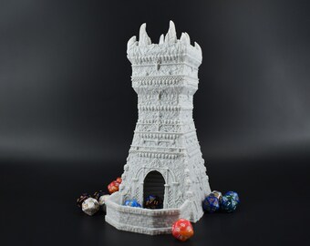 Necromancer Dice Tower, imprimé en 3D, disponible en plus de 30 couleurs, option peinte à la main - Parfait pour D&D, Pathfinder, Warhammer