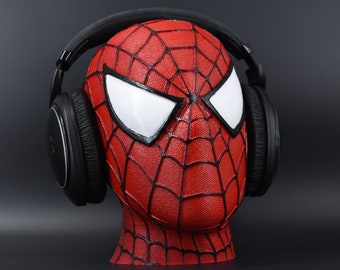 Spiderman Headphone Stand , Paintable Bust , Different Colors