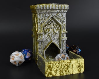 Tour de dés Molonith - Imprimé en 3D - Plus de 30 couleurs - Idéal pour D&D, Pathfinder, RPG sur table, accessoire de jeu unique, Fates End