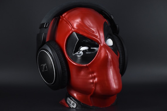 Deadpool Headphone Stand , Paintable Bust , Different Colors