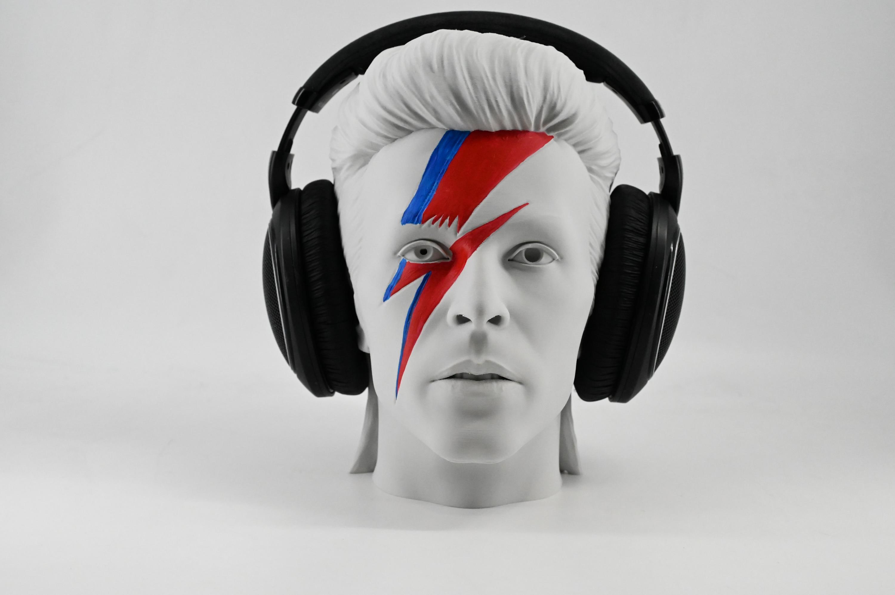 David Bowie ヘッドフォンスタンド David Bowie Headphone Stand | Paintable Bust | Different Colors