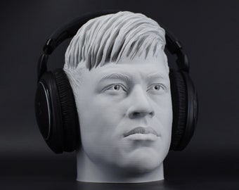 Neymar Headphone Stand | Headphone Holder, Gaming Setup, Room Decor, Headset Stand, Bust | Different Colors!