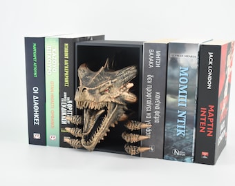 Rincón de libros con forma de dragón, regalo único para amantes de los libros, estantería de fantasía, decoración mágica de libros