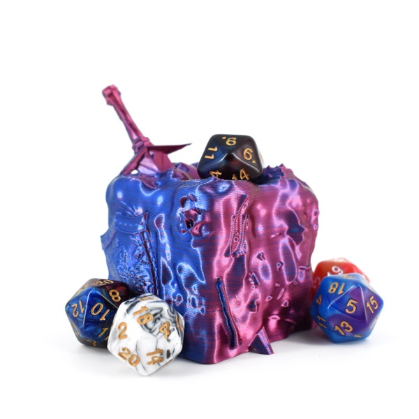 Gelatinous Cube Dice Jail - 3D Printed - Over 30 Colors - Perfect for D&D, Pathfinder, Tabletop RPGs, Fantasy Gaming Accessory,  Fates End