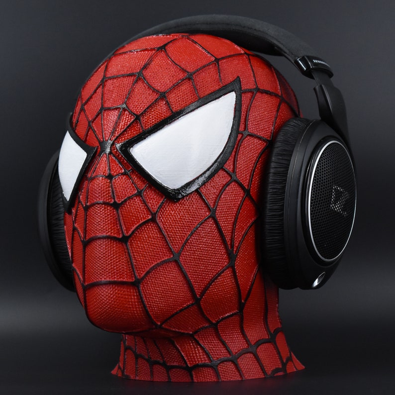 Spiderman Headphone Stand Paintable Bust Different Colors Etsy