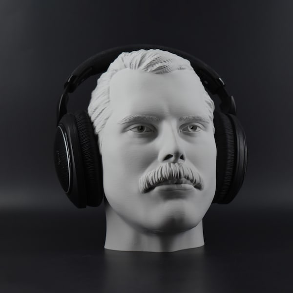 Freddie Mercury | Headphone Holder, Gaming Accessories, Desktop, Freddie Mercury Bust | Different Colors