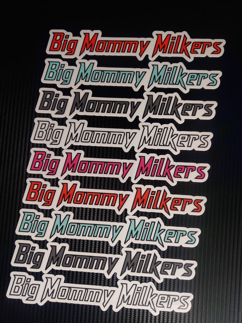 Big Mommy Milkers - Window Sticker - Bumper Sticker - Car Sticker - Lewd Sticker - Waterproof Weatherproof Vinyl 